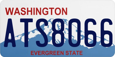 WA license plate ATS8066
