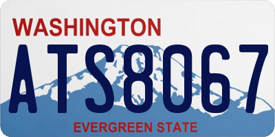 WA license plate ATS8067