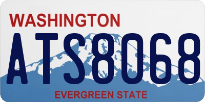 WA license plate ATS8068