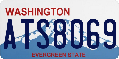 WA license plate ATS8069