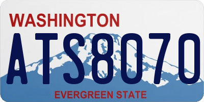 WA license plate ATS8070