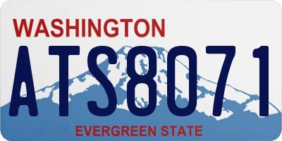 WA license plate ATS8071
