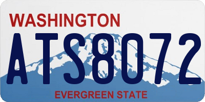 WA license plate ATS8072