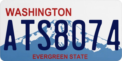 WA license plate ATS8074