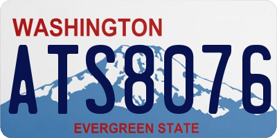 WA license plate ATS8076