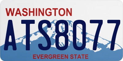 WA license plate ATS8077