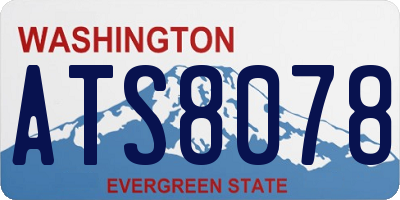WA license plate ATS8078