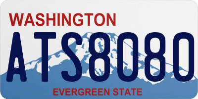 WA license plate ATS8080