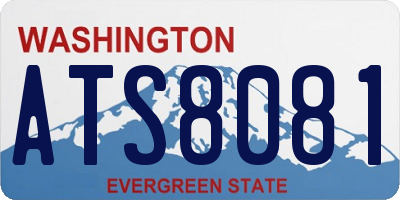 WA license plate ATS8081
