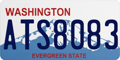 WA license plate ATS8083