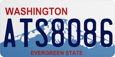 WA license plate ATS8086