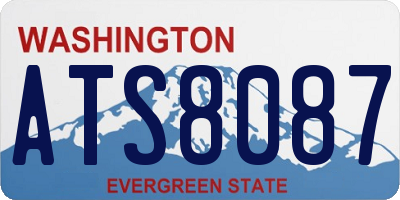 WA license plate ATS8087