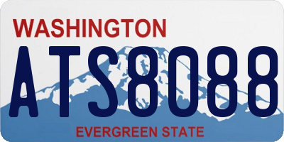 WA license plate ATS8088