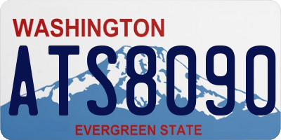 WA license plate ATS8090