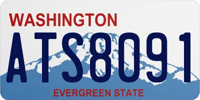 WA license plate ATS8091