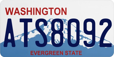 WA license plate ATS8092