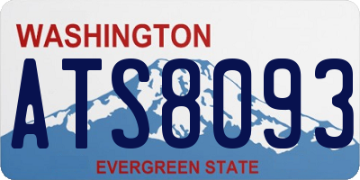 WA license plate ATS8093