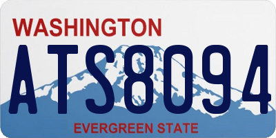 WA license plate ATS8094