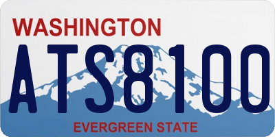 WA license plate ATS8100