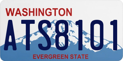 WA license plate ATS8101