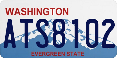WA license plate ATS8102
