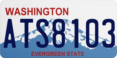 WA license plate ATS8103