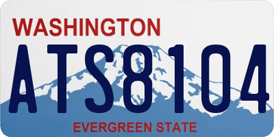 WA license plate ATS8104