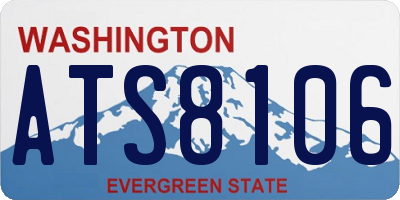 WA license plate ATS8106
