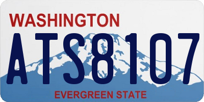WA license plate ATS8107