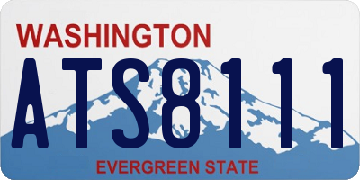WA license plate ATS8111