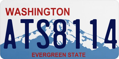 WA license plate ATS8114