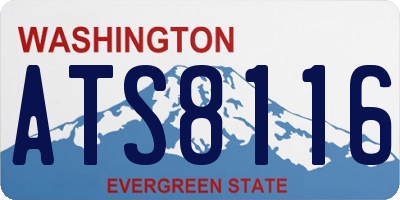 WA license plate ATS8116