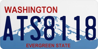 WA license plate ATS8118