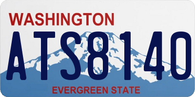 WA license plate ATS8140