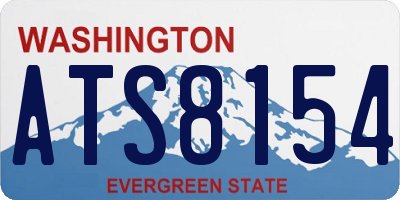 WA license plate ATS8154