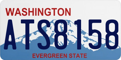 WA license plate ATS8158