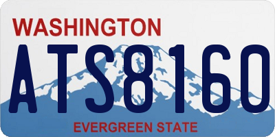 WA license plate ATS8160