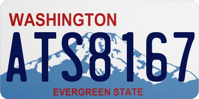 WA license plate ATS8167