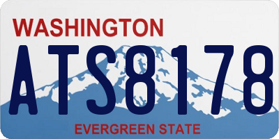 WA license plate ATS8178