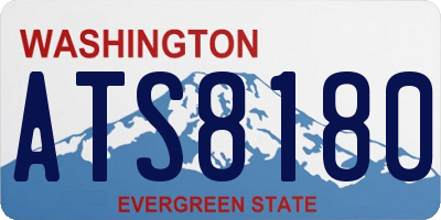 WA license plate ATS8180