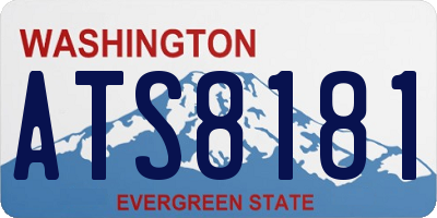 WA license plate ATS8181