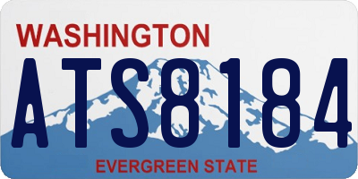 WA license plate ATS8184