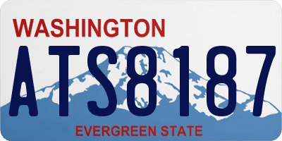 WA license plate ATS8187
