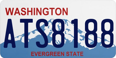 WA license plate ATS8188