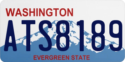 WA license plate ATS8189