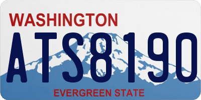 WA license plate ATS8190