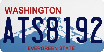 WA license plate ATS8192