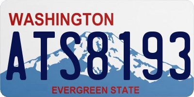 WA license plate ATS8193