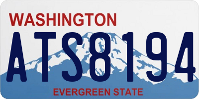 WA license plate ATS8194