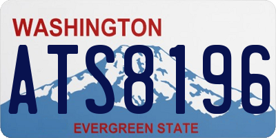 WA license plate ATS8196
